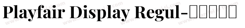 Playfair Display Regul字体转换
